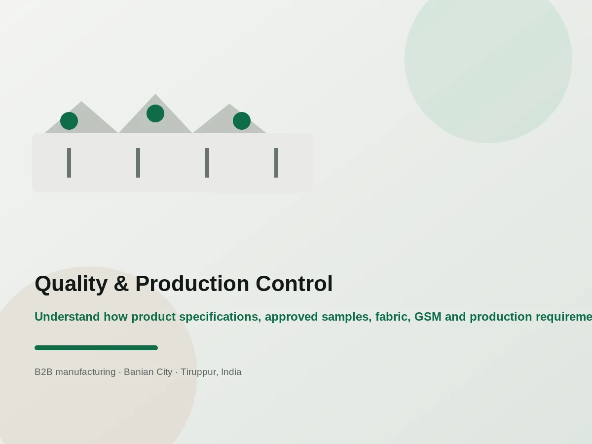 Quality Assurance & Production Control