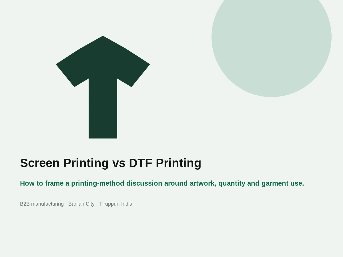Screen Printing vs DTF Printing guide