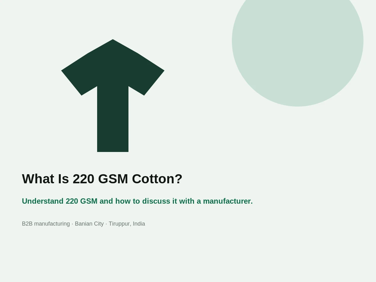What Is 220 GSM Cotton?