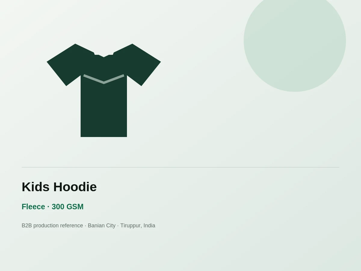 Kids Hoodie Manufacturer — 300 GSM Fleece