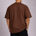 Oversized coffee brown t-shirt back side