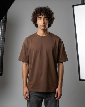 Oversize Unisex T-Shirts - Coffee Brown