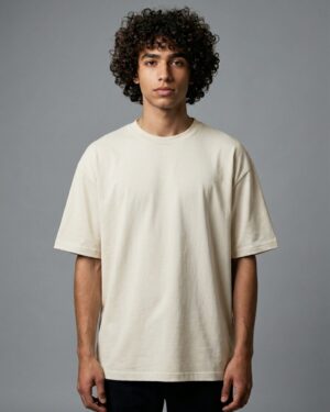 Oversize Unisex T-Shirts - Cream