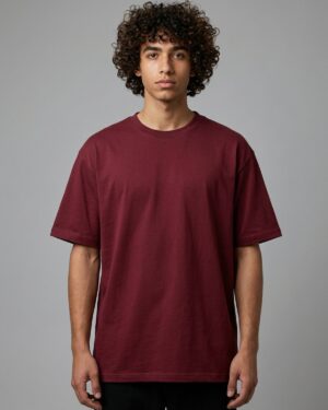 Oversize Unisex T-Shirts - Maroon